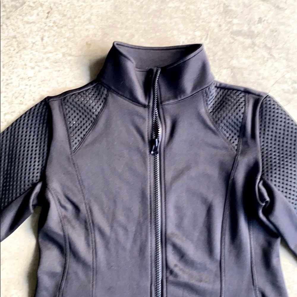 90 Degree black mesh zip up jacket